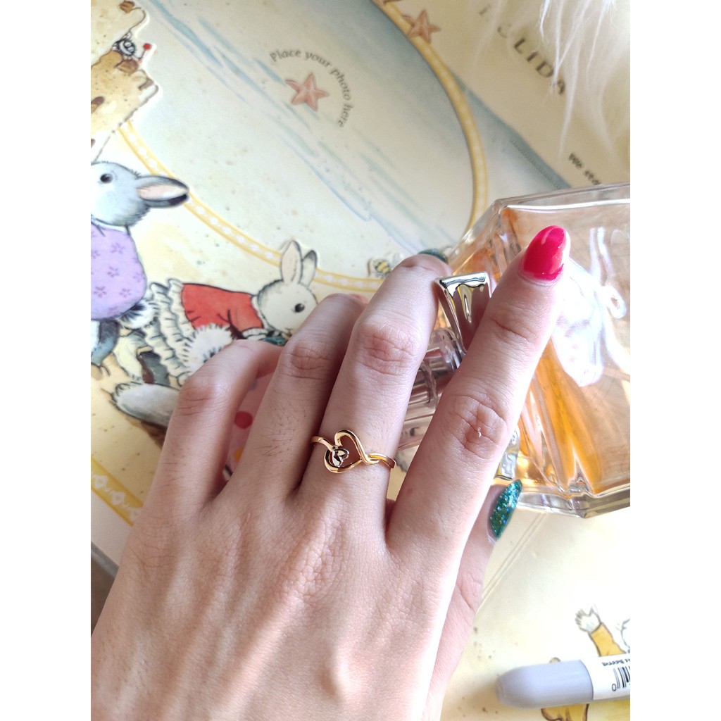 Cincin Hati Love Emas 700 UBS emas asli 17 karat toko emas kado istri pacar
