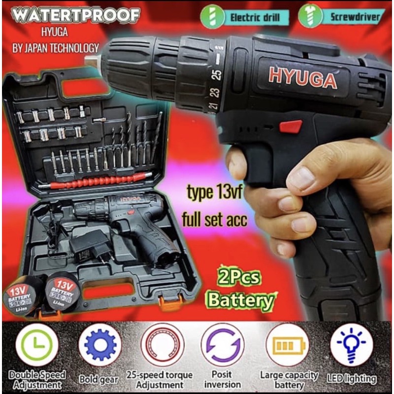 Bor Baterei Bor Cordless HYUGA JAPAN 13v