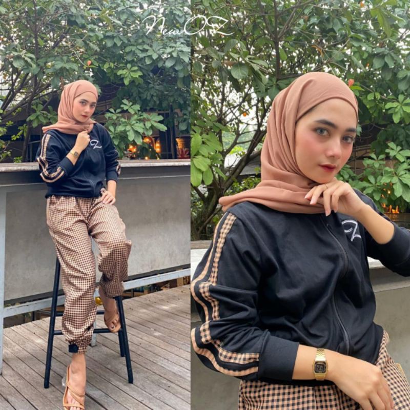 Set celana jogger zara knit import  L dan xl