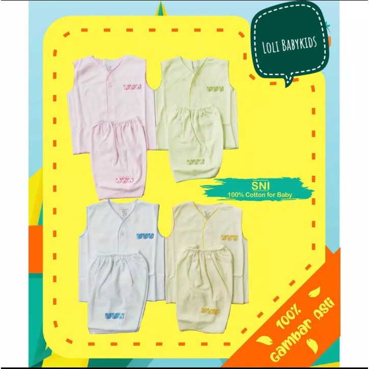 BONBON SETELAN BAJU BAYI (SNI) NEWBORN KUTUNG [ 1 SETEL]/SETELAN BAYI MURAH/PERLENGKAPAN BAYI
