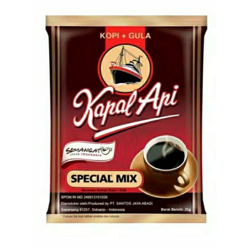 

Kopi Kapal Api Spesial Mix 1 renceng isi 10 bungkus