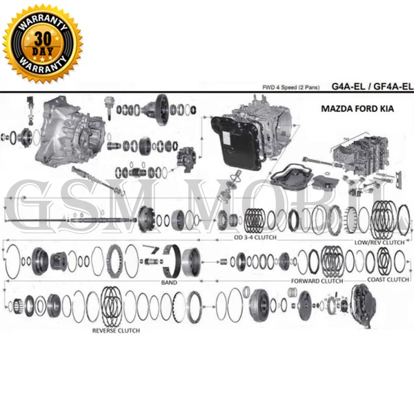 Kampas Kopling Matic Ford Escape 2.3cc GF4AEL FU0819580A 10006844