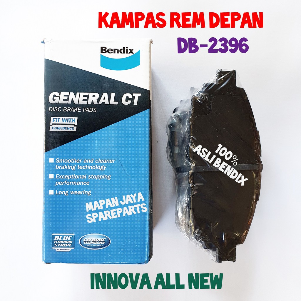 BRAKE PAD BENDIX - KAMPAS REM DEPAN INNOVA REBORN (2016-2021)