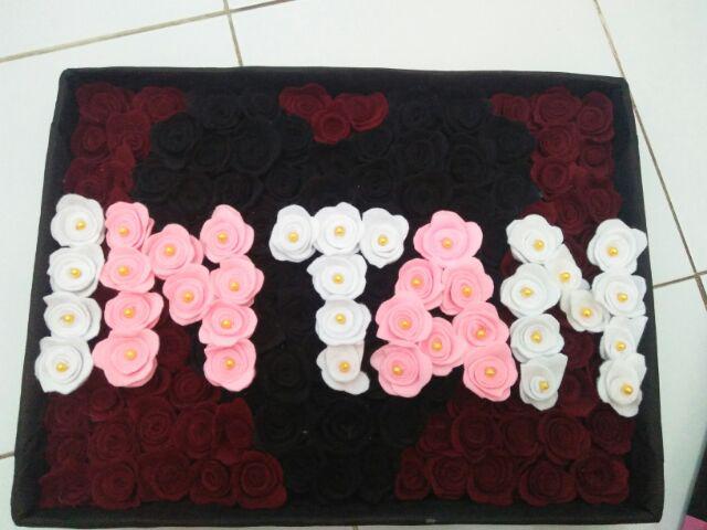 Box Bunga Flanel Murah/ Flower Box Bunga Flanel