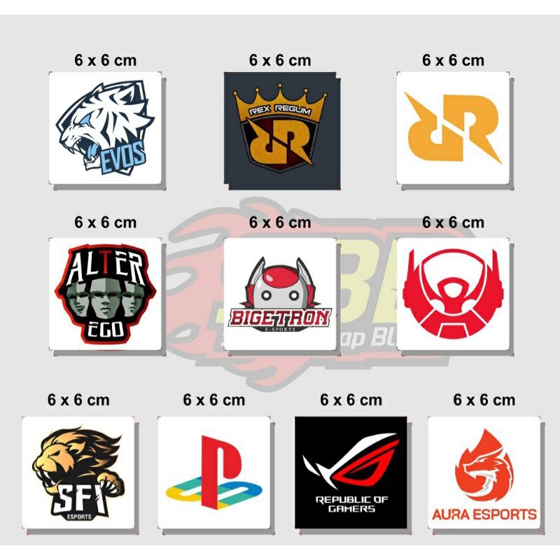 Stiker Sticker Esport Onic Sfi Evos Mobil Legend ML