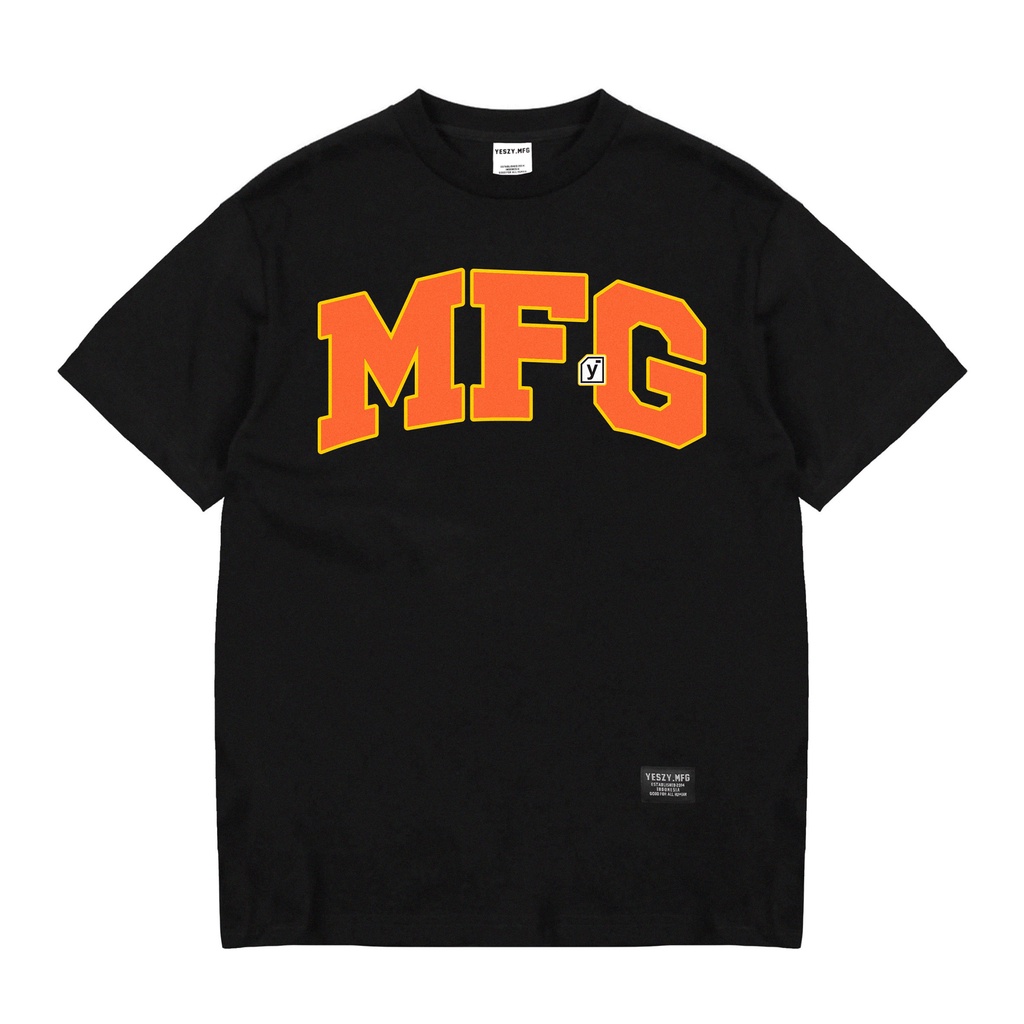 YESZY.MFG Tshirt Black Basement F. Orange