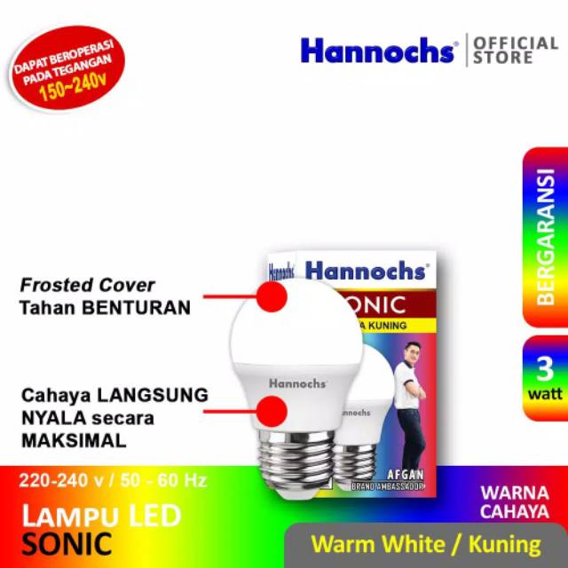 Hannochs Lampu Led sonic 3 watt kuning