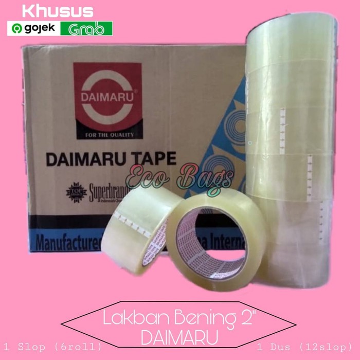 

Lakban Daimaru Bening 2 Inch 90 Yard Per Dus Isi 72Pcs