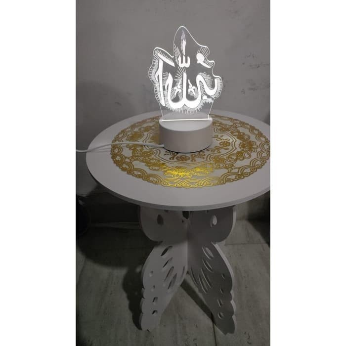 BAROKAH GAMIS Lamp lampu Keberuntungan Allah SWT ALLAH MAHA ESA 3D alquran