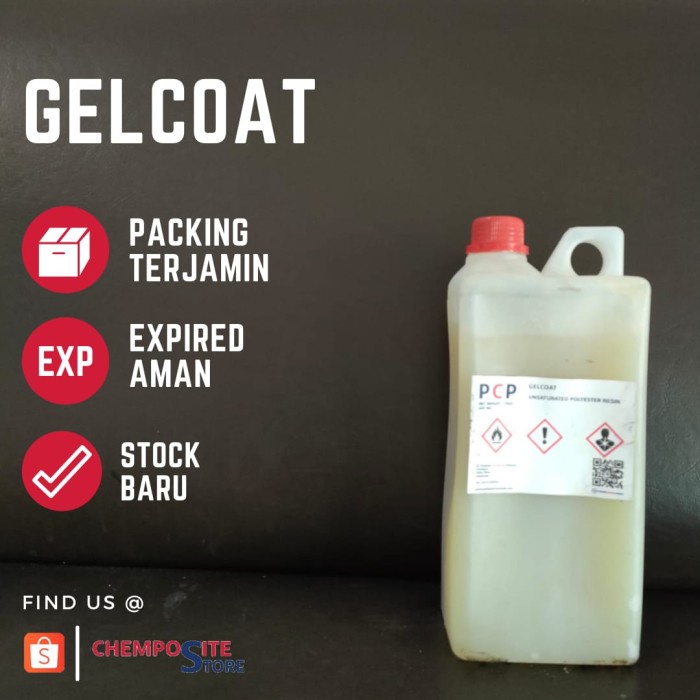 Lem Talang Resin Gelcoat - Jelcot Untuk Fiberglass Dan Carbon Fiber Kemasan 1Kg