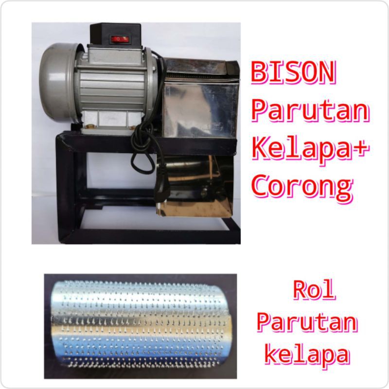 Bison Parutan Kelapa Mini Motor / Parut Kelapa Listrik Corong