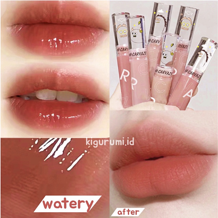 CAPPUVINI Monster Watery Jelly Lip Cream Lipstik Luminous Lip Glaze Lipstick Liptint