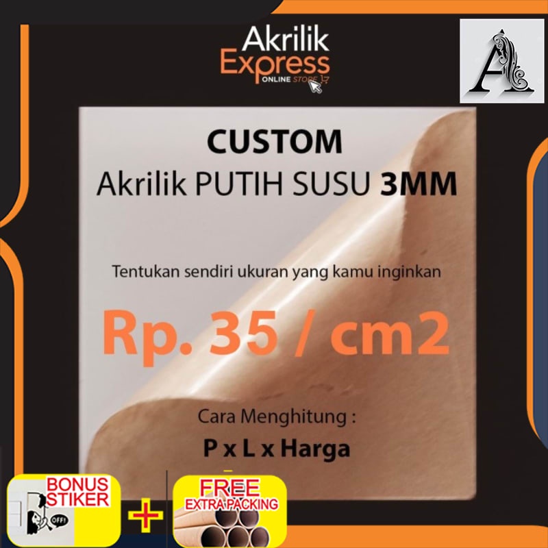 

Terlaris Akrilik potongan putih susu 8MM