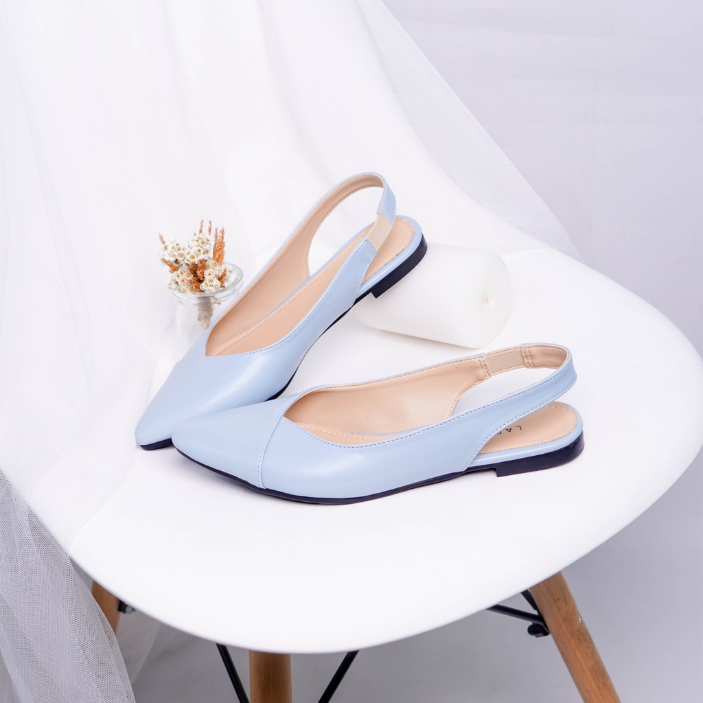 AVLINSTORE - tipe FREYA Sepatu Flat Shoes Wanita Sepatu Kantor Casual Back Strap Karet