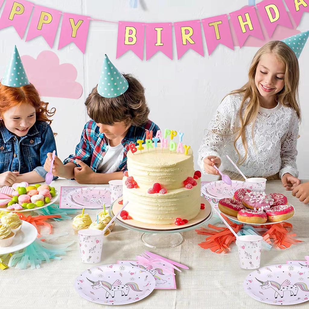 Party Set Perlengkapan Makan Pesta Ulang Tahun Ultah anak Piring Set