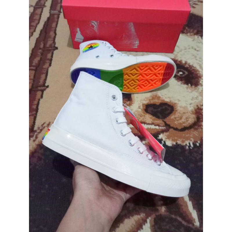 Sepatu Converse 70s Rainbow white Premium