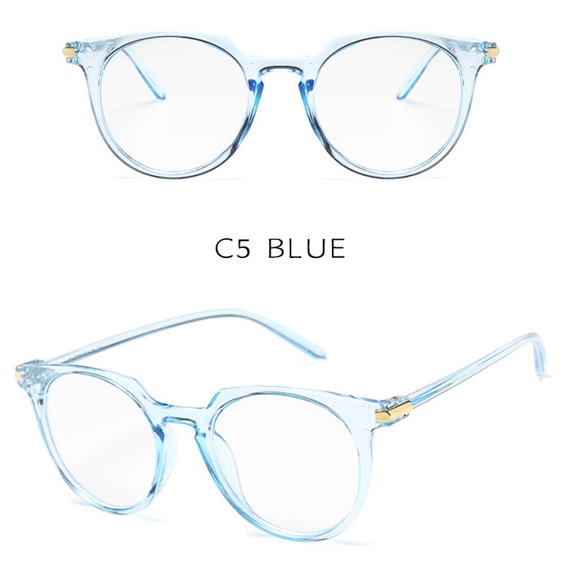 (YUZHU) Bayar di Tempat Korean Design Retro Kacamata Wanita/Pria Lensa Replaceable Optik Eyeglasses Women
