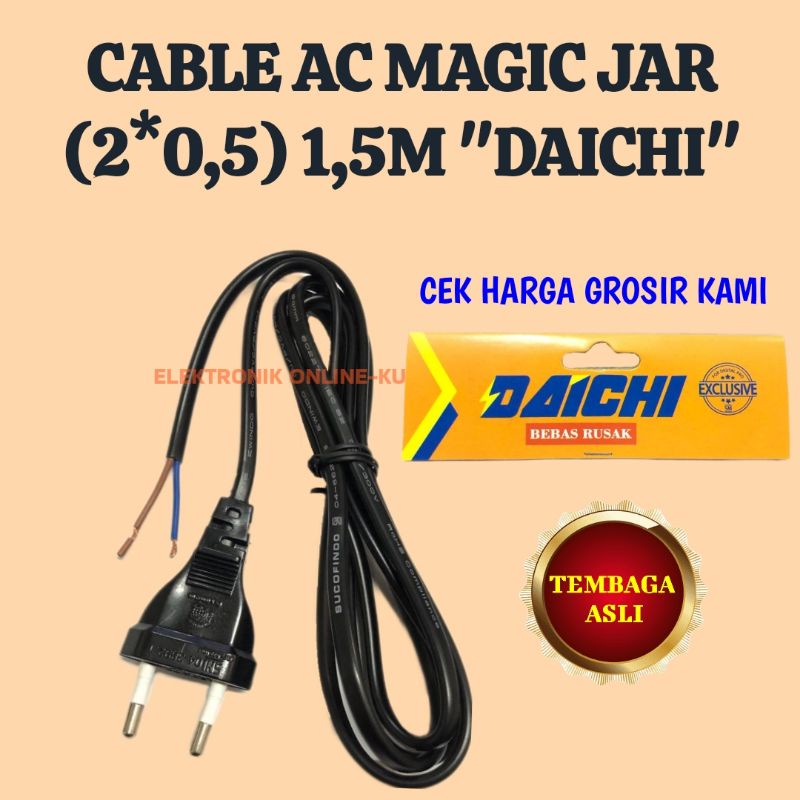 DAICHI CABLE AC MAGIC JAR 2×0,5 1,5M