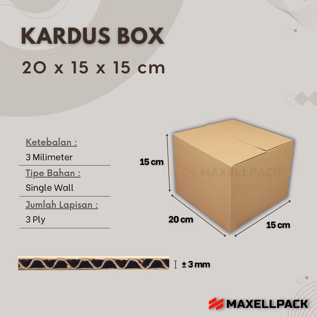 

Kardus Karton Box 20x15x15 CM Dus Packing Packaging Polos Baru