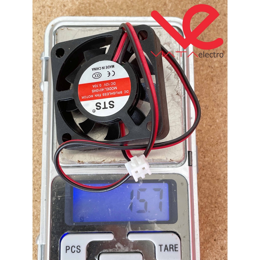 FAN DC 12V 4cm BRUSHLESS FAN KIPAS DC 4x4cm TEBAL COOLING EXHAUST 4cm KIPAS PENDINGIN 40mm 4 x 4cm 0.10A