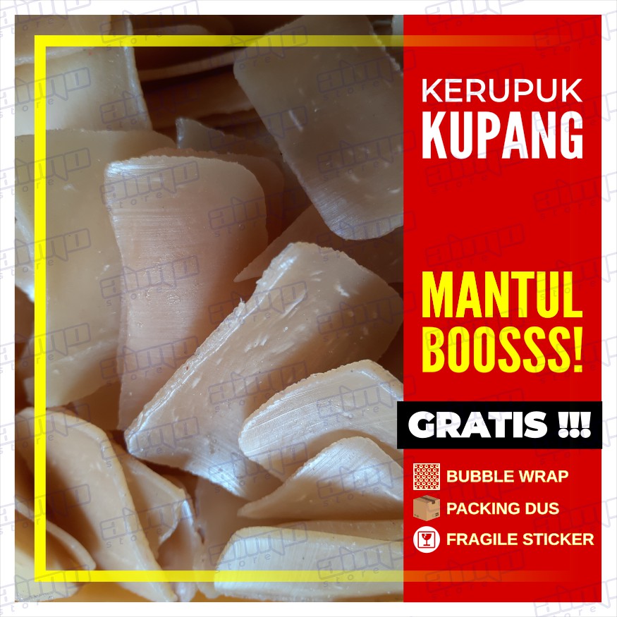 

KERUPUK KUPANG POLOS Krupuk Khas Asli Sidoarjo Enak Gurih Renyah Murah Super cap Bintang 250 gr