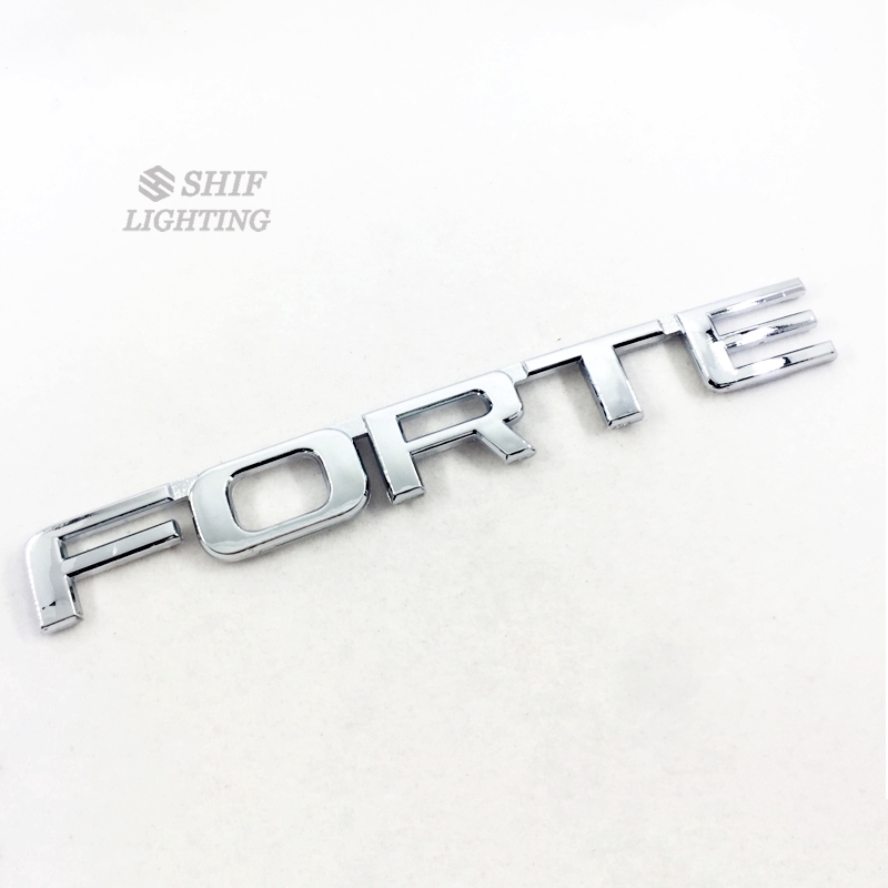 1 x ABS Chrome FORTE Letter Logo Car Auto Rear Trunk Emblem Badge Sticker Decal Replacement For KIA