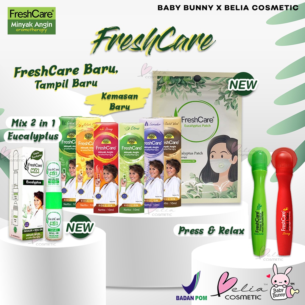 ❤ BELIA ❤ FRESH CARE (✔️BPOM) Minyak Angin Aromatheraphy Roll On 10mL | aroma terapi gosok freshcare | BABY BUNNY