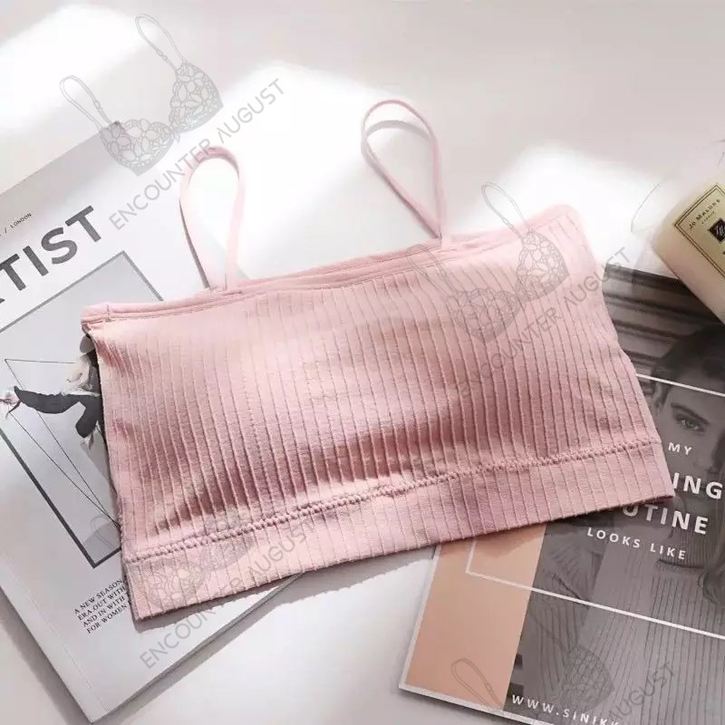 Sakura Tank Top Bra Perempuan Pakaian Dalam Wanita Pakaian Olahraga 346-Pink
