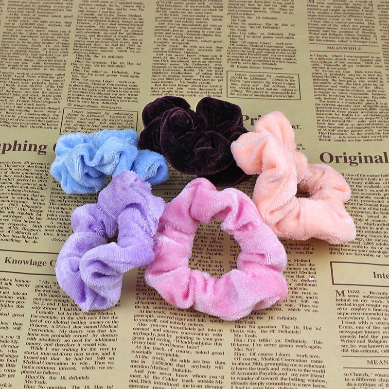 [3pcs] Scrunchie Velvet Set Ikat Rambut Kuncir Rambut Bahan Bludru Velvet Scrunchies