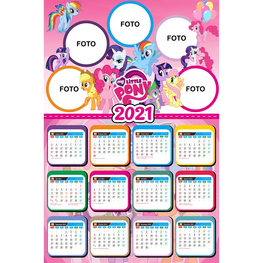 Desain Kalender Kartun 6 Inspirasi Desain Kalender 2022 