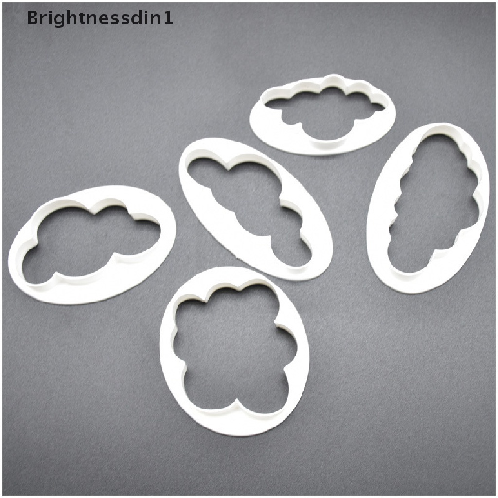 5 Pcs / Set Cetakan Pemotong Kue Bentuk Awan 3D