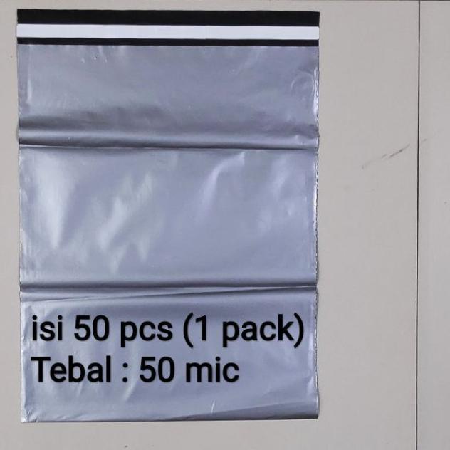 

☊ Plastik Packing Polymailer Silver Uk 35x45 (50 pcs), plastik packing Lem, plastik olshop ➼