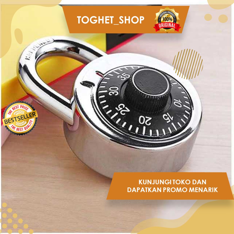 Gembok Brankas Gembok Anti Maling Kunci Putar Kode Gembok Digital Kombinasi Kunci Putar Aman