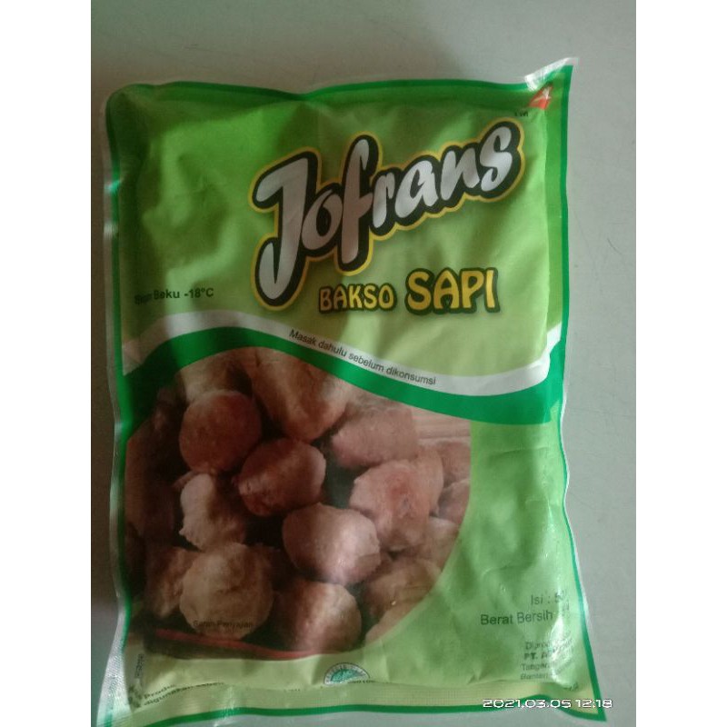 

Bakso sapi jofran 500gr.