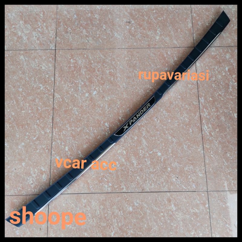 sealplate sill plate silplate pintu bagasi belakang mitsubishi xpander exceed sport ultimate LAMA LOGO hitam 2021 2020 2019 2018 2017 2016 2015 2014