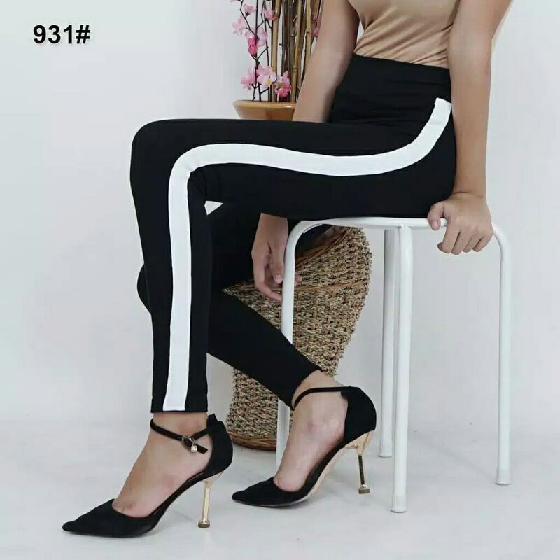 (COD) CELANA LUNA SCUBA STRIP/LEGGING SCUBA TERBARU/CELANA WANITA MURAH BIG SIZE PANTS CELANA SETRIT