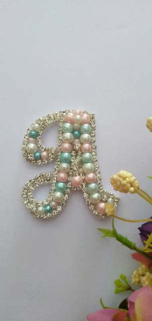 Bros huruf mutiara.bros initial.bros nama/bros nama/bros huruf/bros dada/bros cantik by dinova store-3
