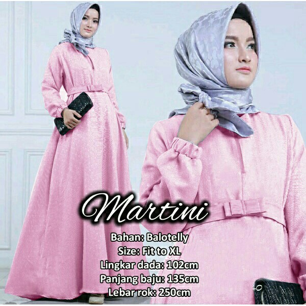 Dress Martina - Dress Muslim Wanita - Baju Gamis Perempuan