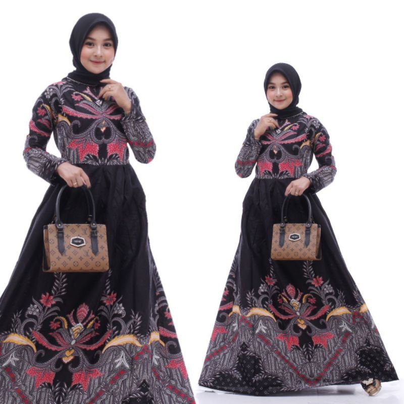 BAJU GAMIS BATIK BAJU GAMIS BUSUI GAMIS KENARI MERAH DAN HITAM GAMIS TERBARU GAMIS PHOENIX