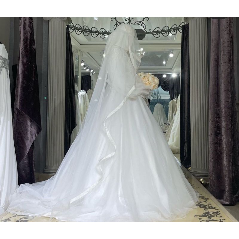 gaun akad syari turki 2022 Ndahlia hijab (full set gaun jilbab veil free cadar)