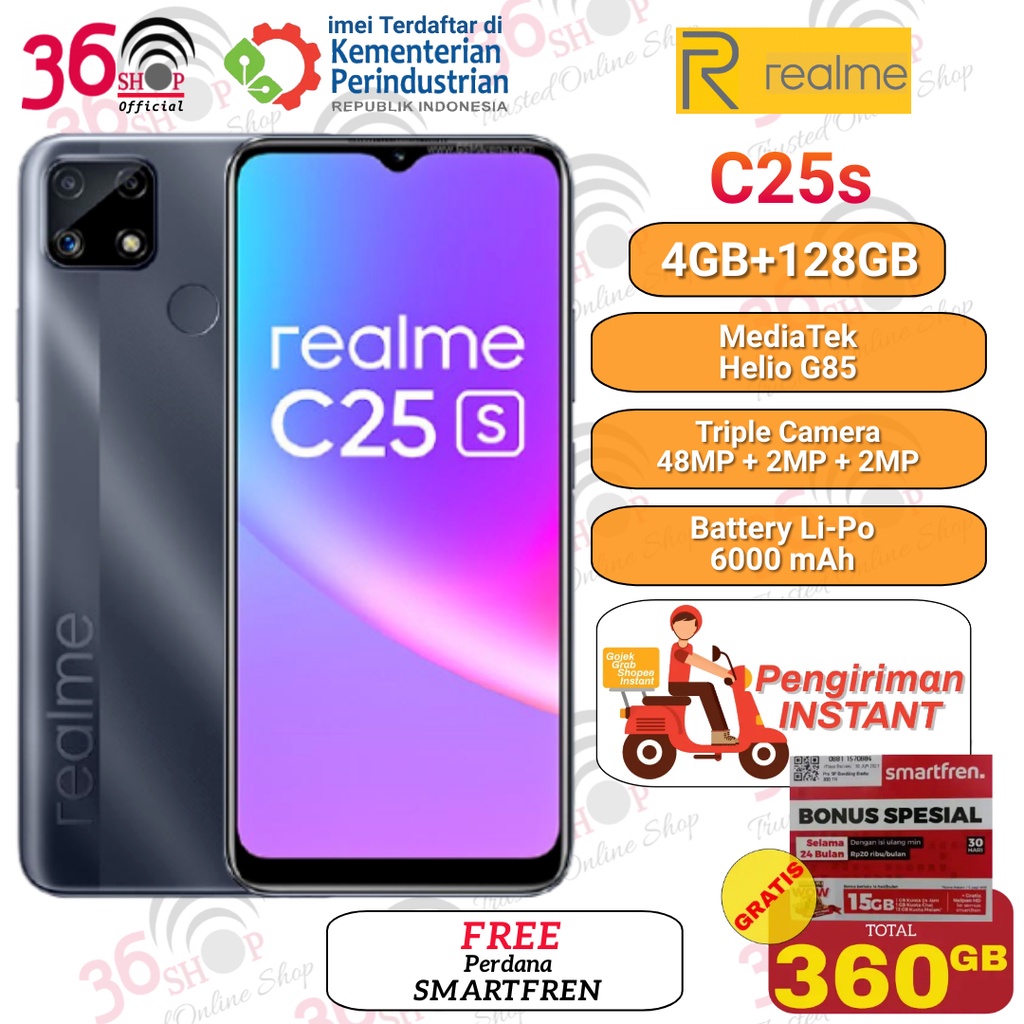 Realme C25s 4GB+64GB 4GB+128GB Garansi Resmi 1 Tahun