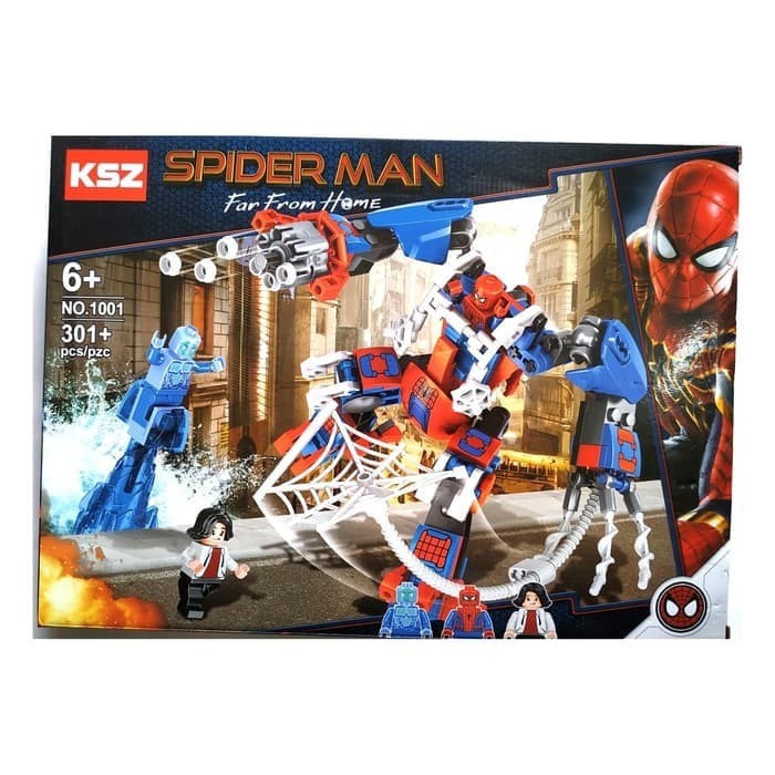 ITN - Brick Spiderman For From Home Merk KSZ 1001 Minifigure Lego Spiderman