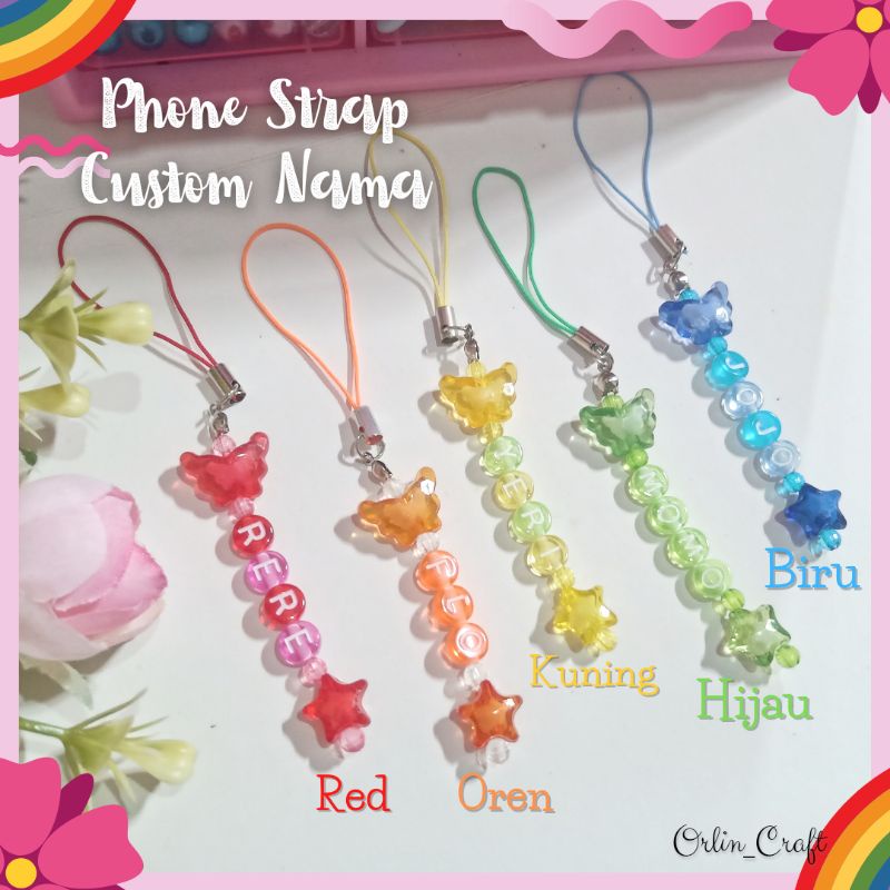 Phone Strap Custom/Gantungan Kunci / Gantungan HP / Keychain Kpop Beads Charm