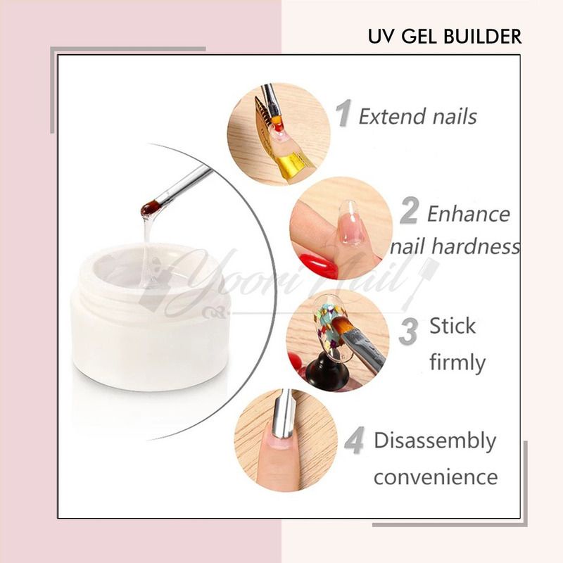 Sina uv gel builder gel nail sculpture pink white clear top base gel uv gel polish nail