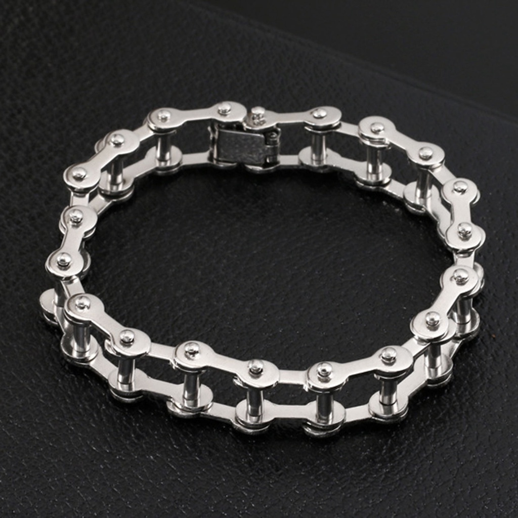 Hu Hu Hu Hu Hu Alat Bantu Pasang Kacamata♡ Gelang Rantai Bahan Stainless Steel Untuk Pria