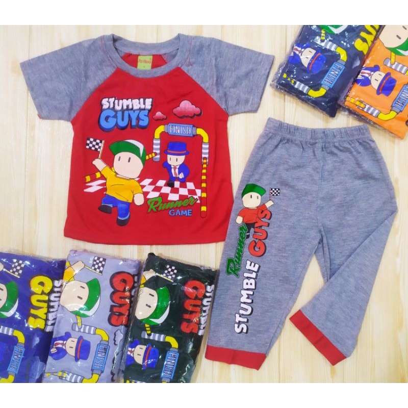 SETELAN STUMBLE GUYS 2-7 THN BAJU ANAK LAKI-LAKI CP