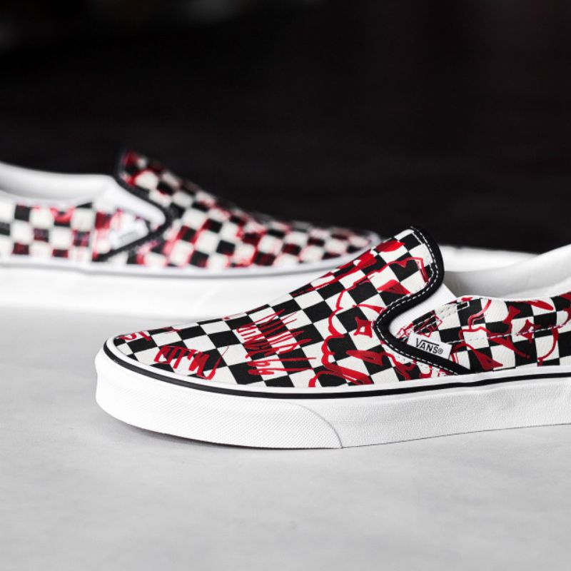 Vans Slip On Classic Crew Checkerboard Red Original