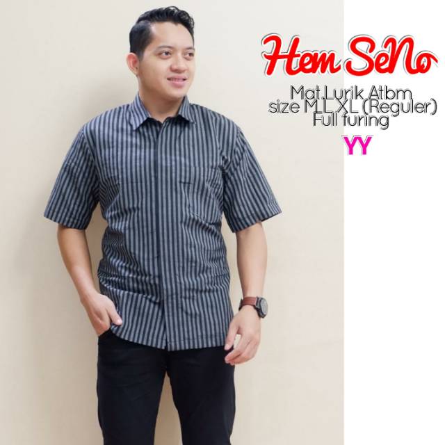HEM SENO/KEMEJA LURIK ATBM/HEM LURIK MURAH/HEM LURIK LENGAN PENDEK/KEMEJA LURIK MURAH