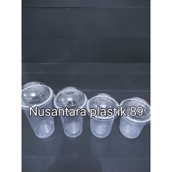 Gelas Plastik PP / Cup Plastik / Cup Oval / U Cup 50pcs