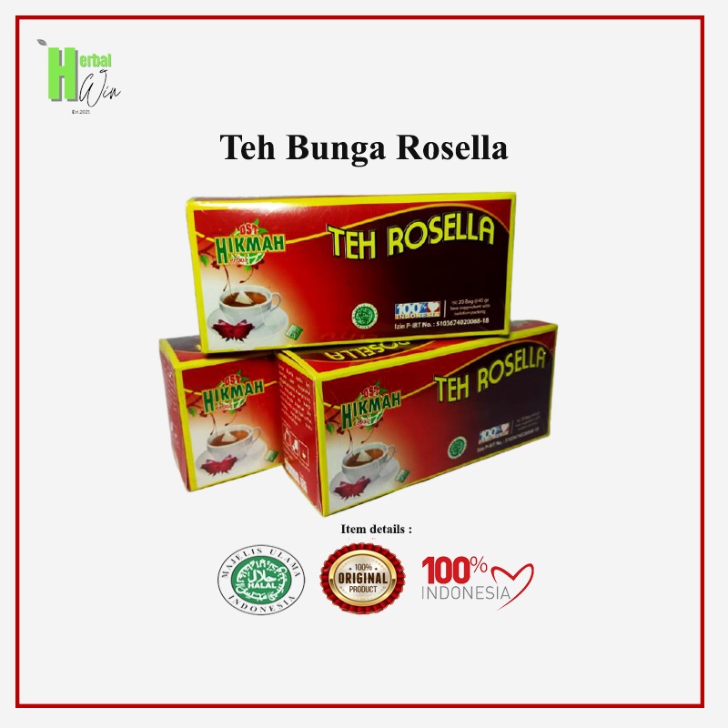 

TEH ANTI PENUAAN DINI | Teh Celup Seduh Bunga Rosella Herbal 100% murni original